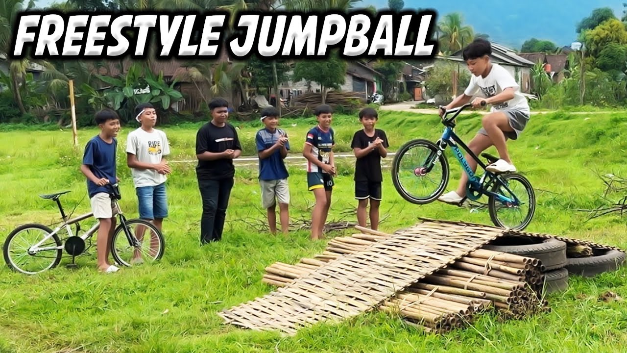 DIMAS COBA BUAT JUMP BALL UNTUK SEPEDA ONTHEL!!😱 SIAPA PALING TINGGI JUMPINGNYA??