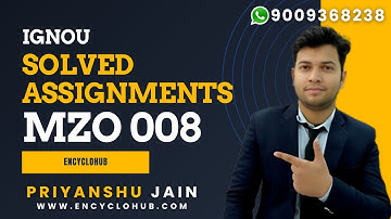 Solved assignment of MZO 008 IGNOU | Solved assignment Ignou 2025