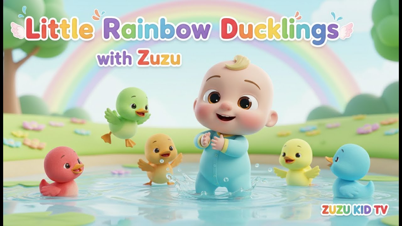 Little Rainbow Ducklings Song | Kids Nursery Rhyme, Toddler Colors & Playful Learning