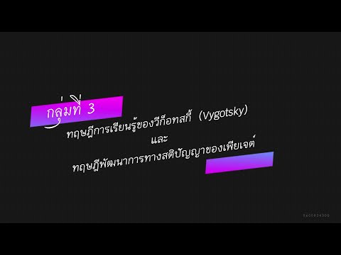 VTR นำเสนอ ทฤษฎีการเรียนรู้ของวีก็อทสกี้  Vygotsky และ ทฤษฎีพัฒนาการทางสติปัญญาของเพียเจต์