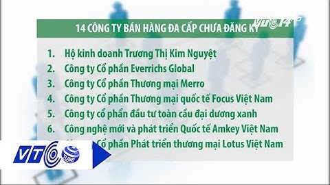Hé lộ 14 công ty đa cấp người dân nên cảnh giác | VTC