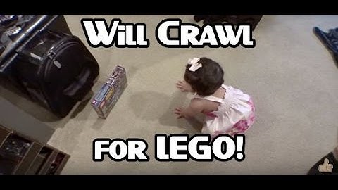 Baby Jedi Crawls for the First Time - for a LEGO Set! 👍