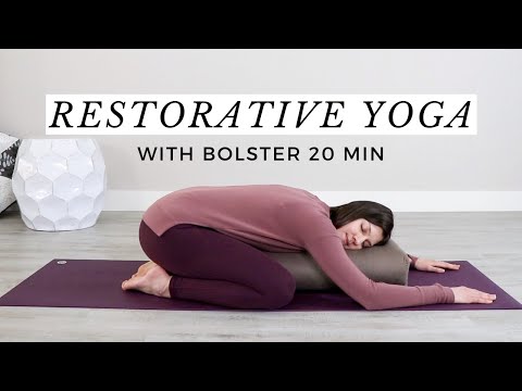 Stress-Free Restorative Yoga With Bolster for Relaxation 20 Minutes 