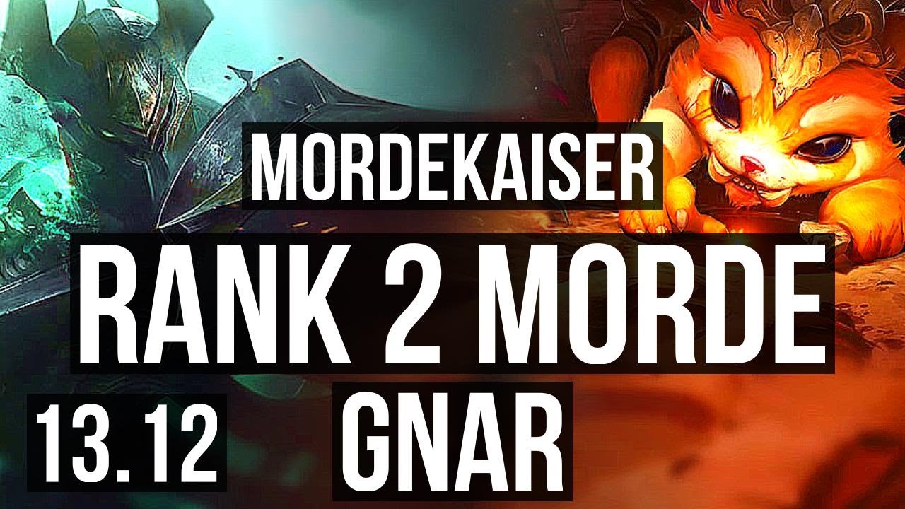 MORDE vs GNAR (TOP) | Rank 2 Morde, 3/1/5, 500+ games | EUW Challenger | 13.12
