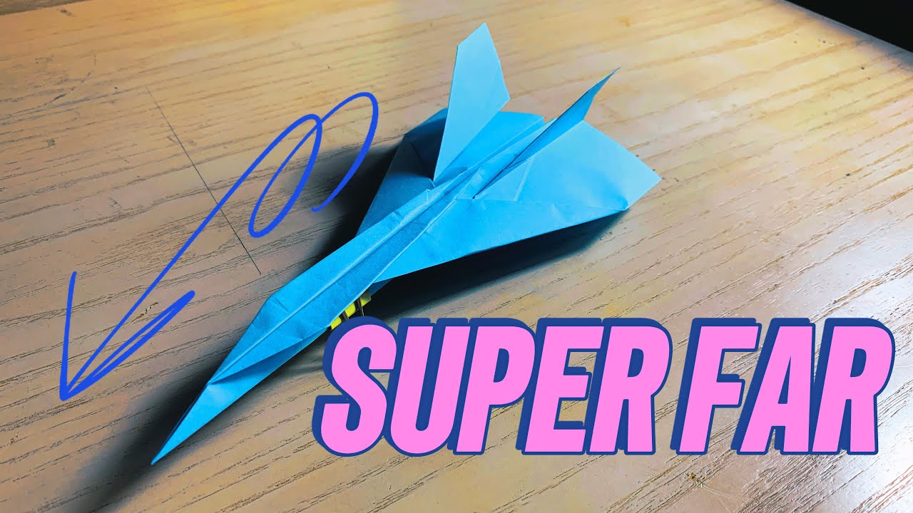 How To Make A Paper Airplane That Flies Far | Easy Origami Tutorial ...
