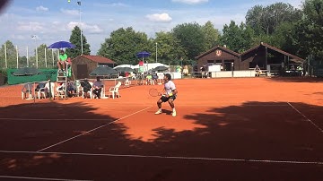 Frederico Silva wehrt Matchball in Uttenreuth ab!