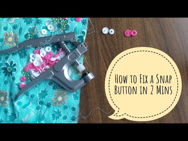 HOW TO USE PLASTIC SNAPS ON FABRIC