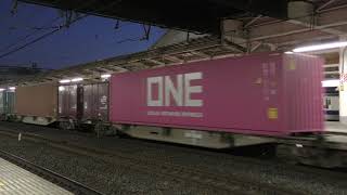 【Japan Railway】海上コンテナ輸送 ピンクONE・TRITON・seaco積載 4072レ EF65 2050白プレート牽引
