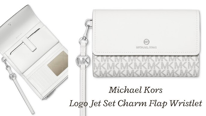 Michael Kors Jet Set Charm Large Flap Phone Wristlet - Macy's