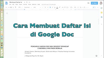 Cara Membuat Daftar Isi di Google Doc || Sangat Mudah !