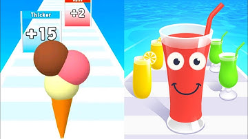 Juice Run vs Ice Cream Rush - All Levels SpeedRun Android iOS Gameplay MOHRVN