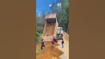 Dumptruck unloading video 💯😱🔥 #dumper #truck