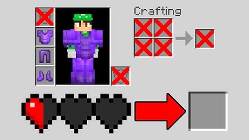 Take Damage, Your Inventory Shrinks in Minecraft...