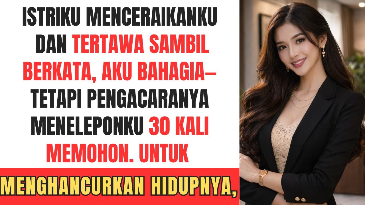 Istriku menceraikanku dan tertawa sambil berkata, 