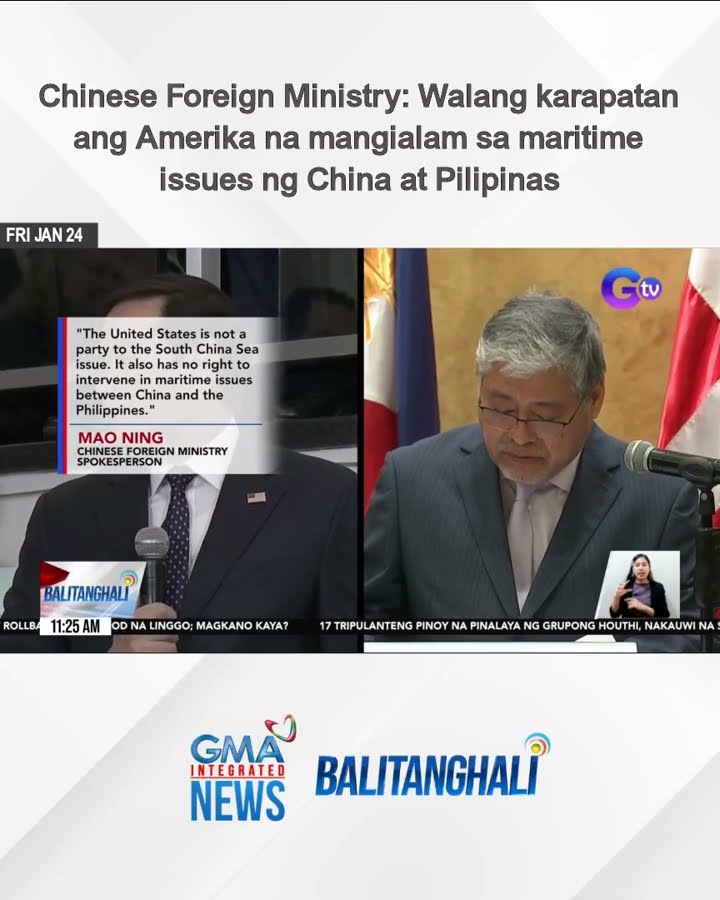 Chinese Foreign Ministry: Walang karapatan ang Amerika na mangialam sa maritime... | Balitanghali