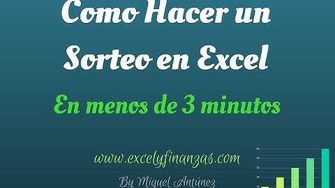 Como hacer un sorteo en Excel