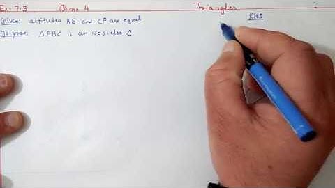 Chapter:7 Ex.7.3 (Q.4,5) Triangles | Ncert Maths Class 9 | Cbse.
