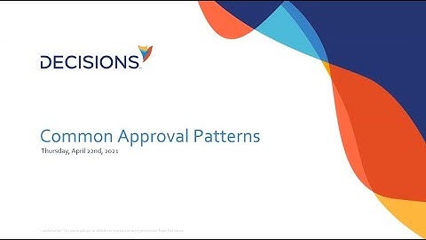 Common Approval Patterns in Decisions