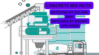 Concrete Mix Ratio  Batching By Volume And Batching By Weight Explained