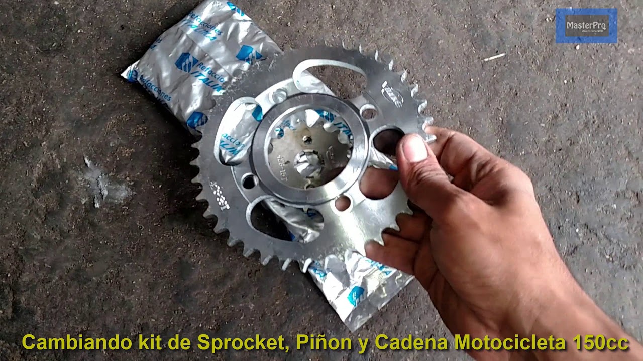 Kit de Sprocket, Piñon y Cadena Motocicleta 150cc YouTube