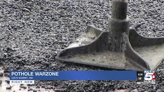 Drivers trying to get through pothole war zone in Lee’s Summit
