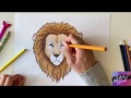 HOW TO DRAW A LION FACE - STEP BY STEP - EASY