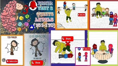 Brain Test3 Quests Puzzules Level 161-170 Complete