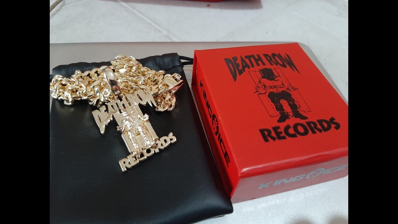 Buy BLINGFACTORY Hip Hop Death Row Record Pendant & 12mm 18