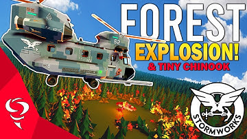 Tiny Chinook Rescues Plane EXPLOSION!  -  Stormworks Gameplay