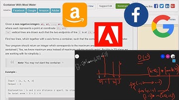 7.10 CONTAINER WITH MOST WATER (Two Pointers)-Interviewbit #twopointers#interview