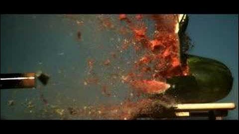 High Speed Video of Watermelon Exploding