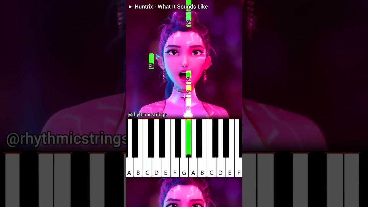 Huntrix - What It Sounds Like | Piano Tutorial 🎶 | KPop Demon Hunters #shorts #netflix