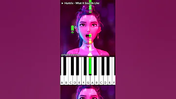 Huntrix What It Sounds Like Piano Tutorial KPop Demon Hunters Shorts Netflix 