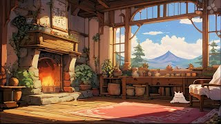 A Tranquil Escape | Ghibli Room Ambience with Calming Bird Sounds
