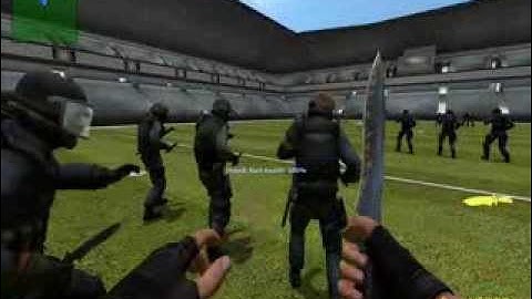 Counter Strike Source BOT fun in Soccer