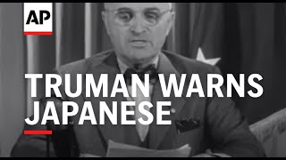 Truman Warns Japanese