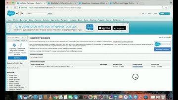 Unable to uninstall a package in salesforce