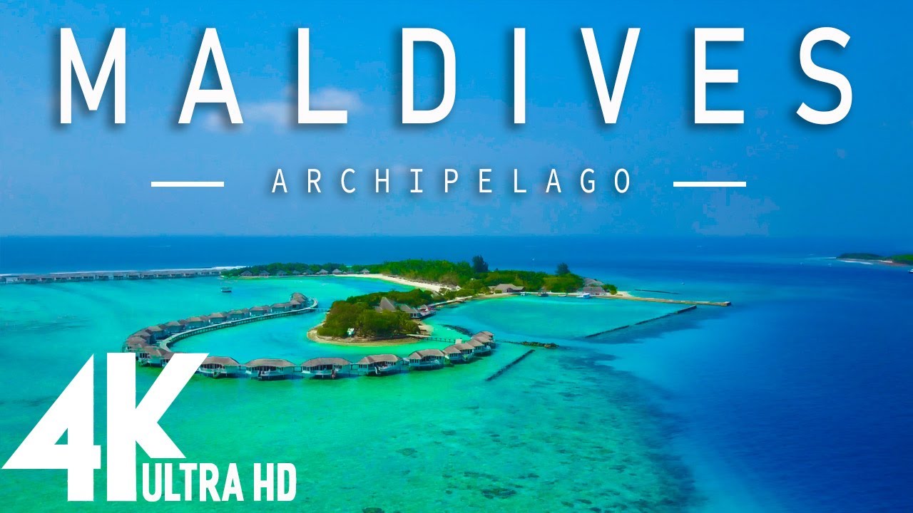 FLYING OVER MALDIVES 4K UHD   Relaxing Music Along With Beautiful Nature Videos4K Video Ultra HD