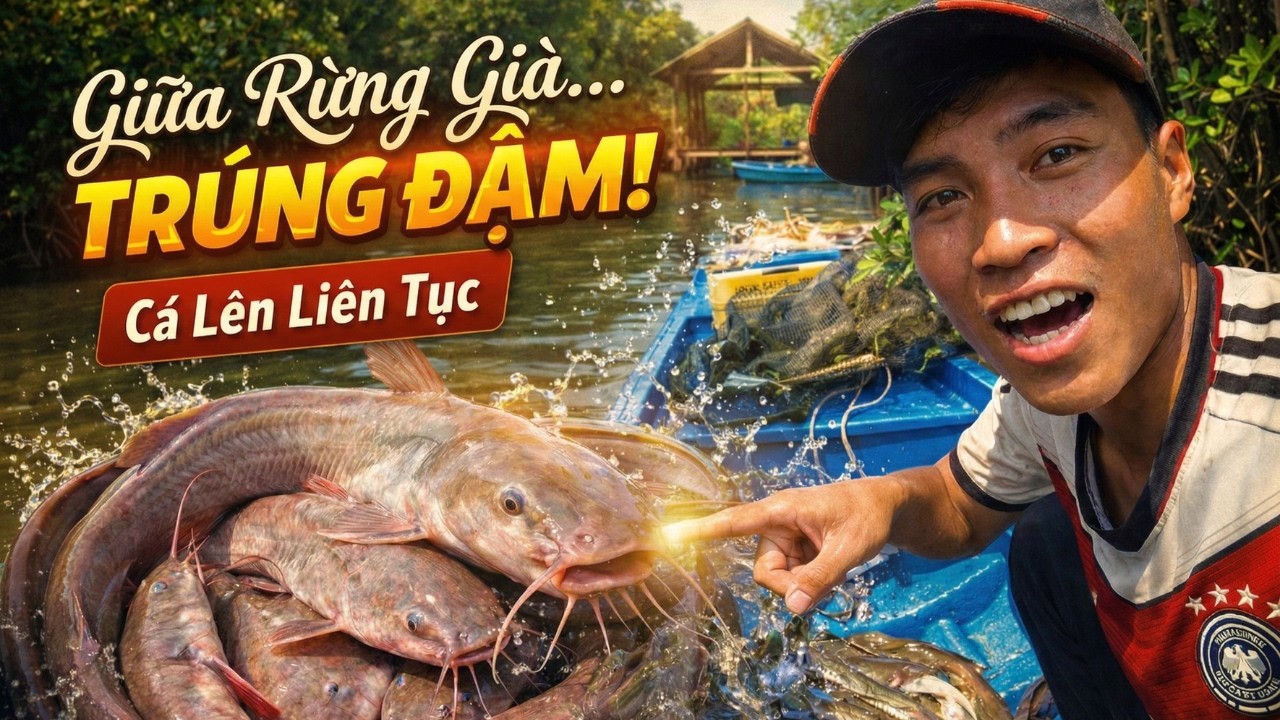 Một Mình Cắm Câu Đêm Trong Rừng Già | Dính Nguyên Bầy Cá Ngát Hú Hồn!