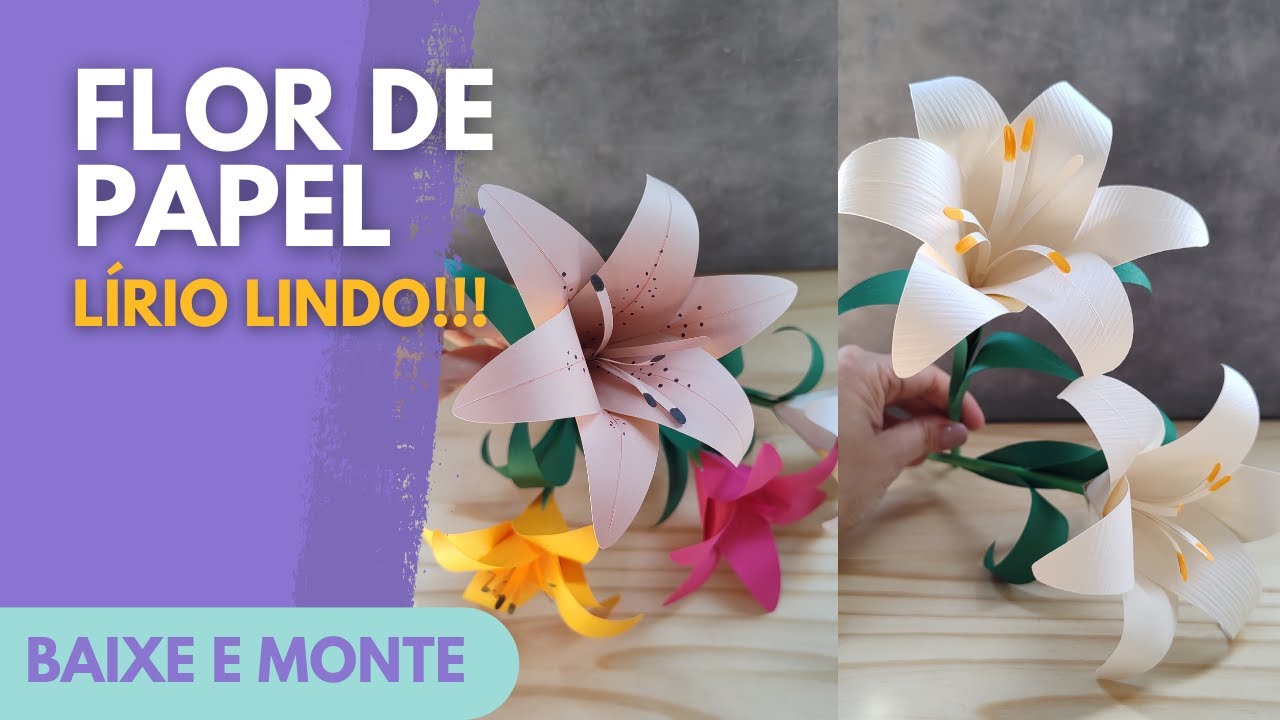 FLOR DE PAPEL | BAIXE E MONTE | Lindo Lírio
