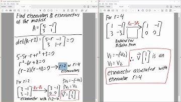 DiffEQ: Eigenvalues and Eigenvectors (Solved by Hand)