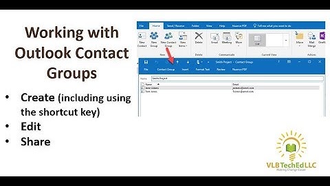 Working with Outlook Contact Groups