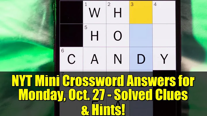 NYT Mini Crossword Answers for Monday, Oct. 27 - Solved Clues & Hints!