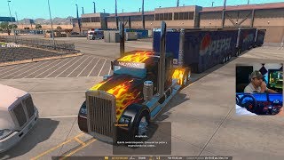 Kenworth con Triple remolque de Pepsi ATS