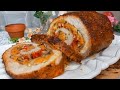 очень вкусный рулет мясная радуга такой рулет можно подавать как в холодном виде так и в горячим