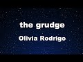 Karaoke♬ the grudge - Olivia Rodrigo 【No Guide Melody】 Instrumental, Lyric