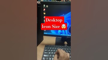 Desktop Icons Size 🤯|  Day-0150 | Windows Tips #window #techreels #reel #short #windows11tips