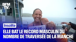 Chloë McCardel est la 2e femme à battre le record masculin du nombre de traversées de la Manche