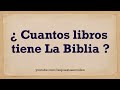 Cuántos LIBROS tiene LA BIBLIA