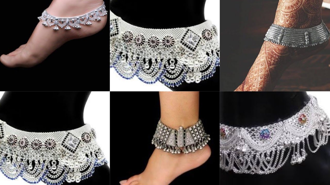 New Latest Simple and heavy silver anklets design 2022 // Bahut hi
